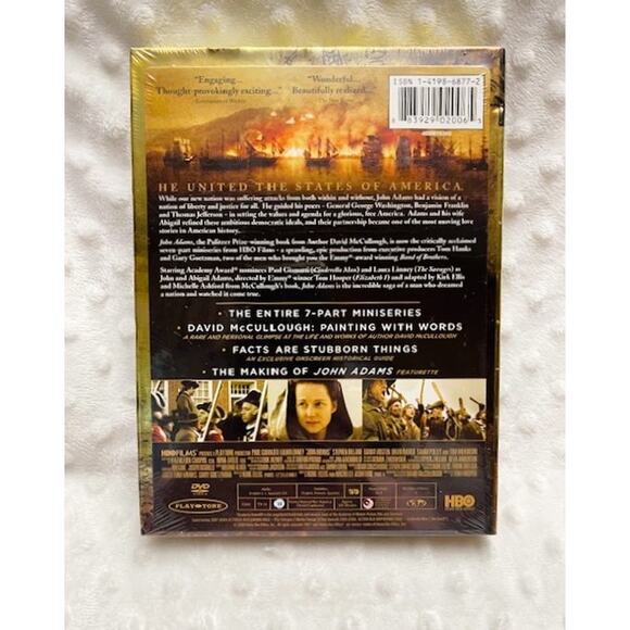 John Adams (DVD, 2008, 3-Disc Set) 7 Part TV Mini-Series HBO Films-NEW, SEALED - Picture 2 of 7